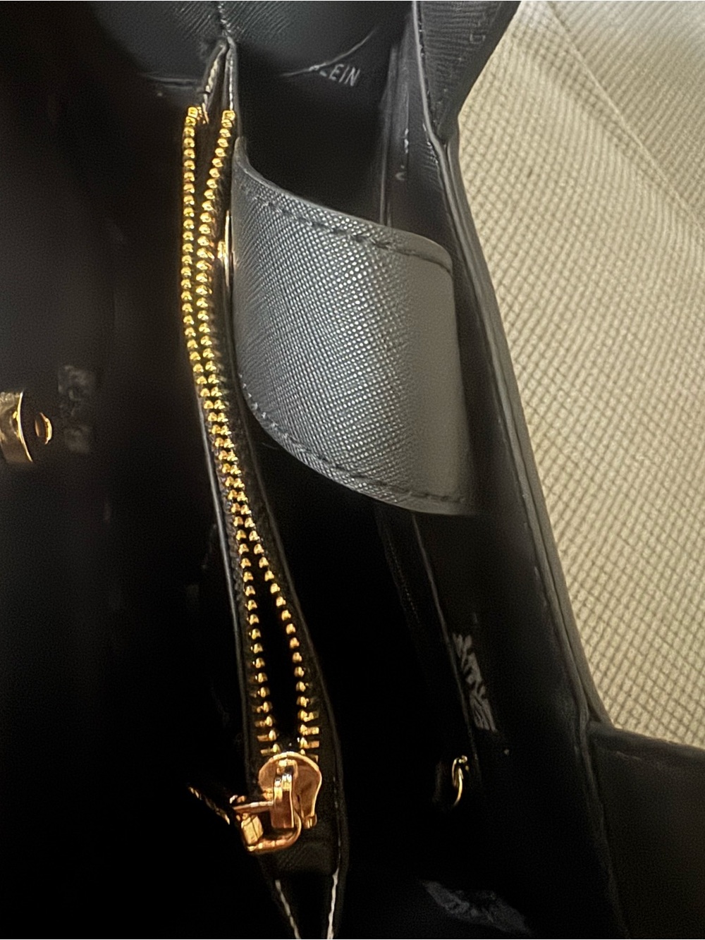 Anne Klein Black Crossbody Satchel with Gold Accents - Picture 4 of 4